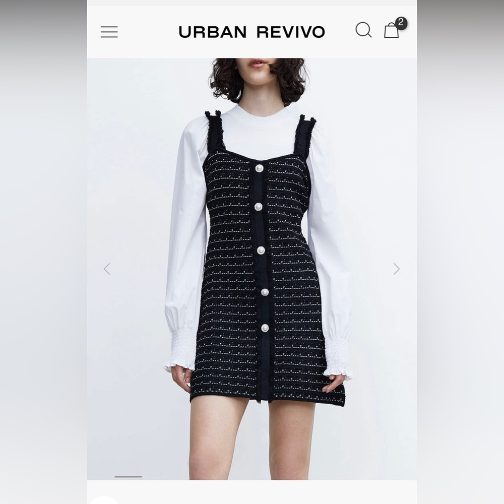 NWT Urban Revivo - 2 IN 1 PUFF SLEEVE KNIT DRESS